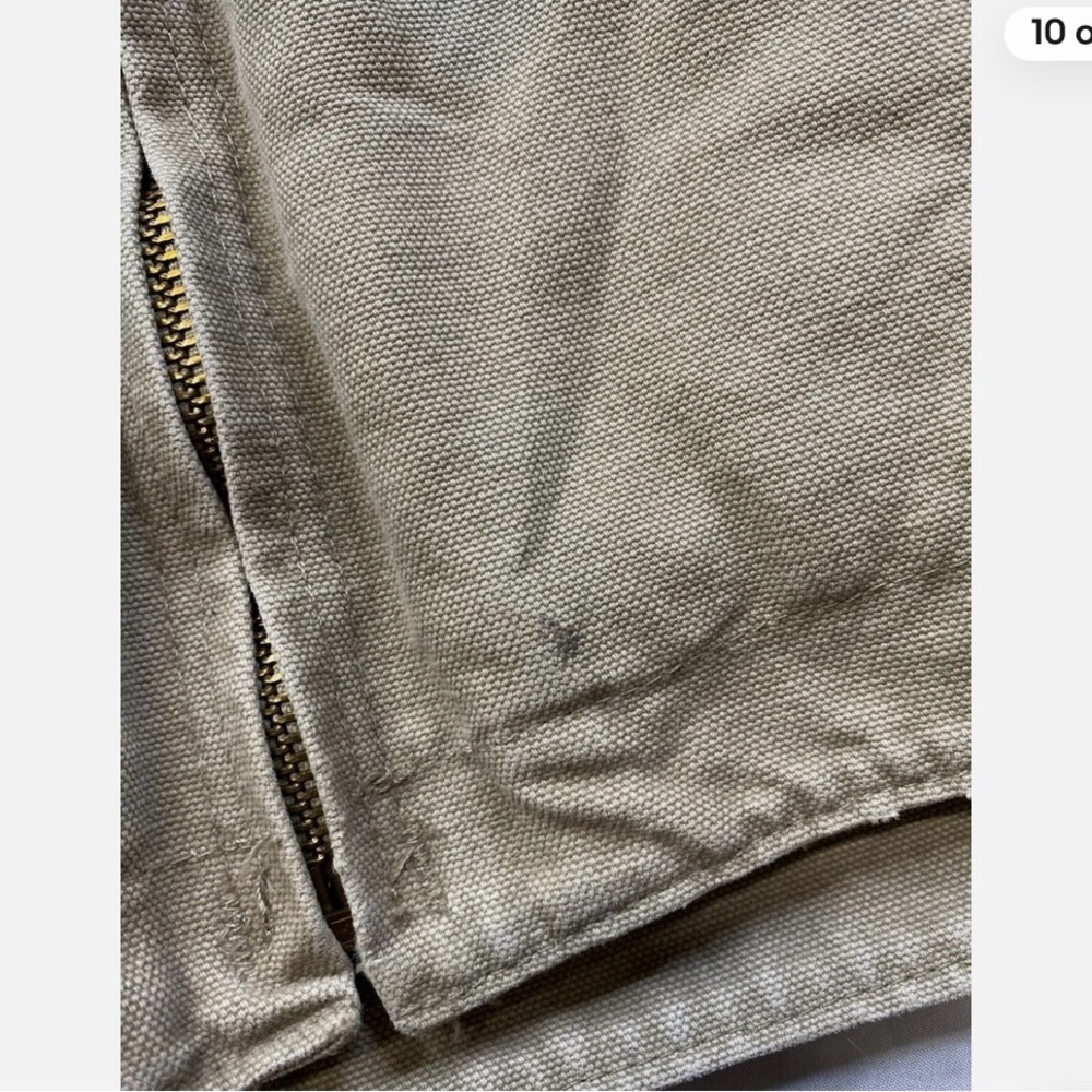 Carhartt J141 266 Jacket Full Zip Hooded Sherpa Lining Zipper Pocket Size Large - Picture 6 of 9